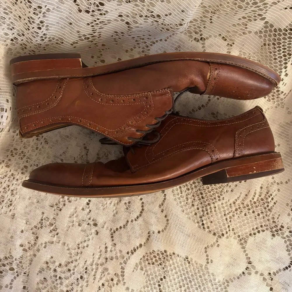 Aston Grey Men's US 12 Brown Leather Oxfords Shoes